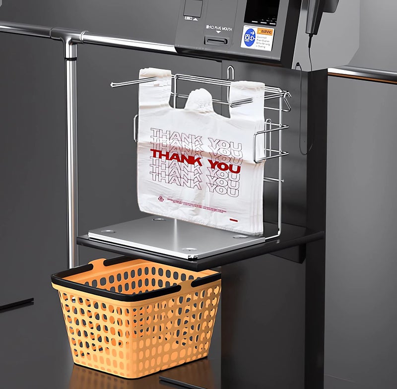 TashiBox Shopping Bags/Thank You Bags/Reusable and Disposable Grocery Bag - Measures 11.5"" X 6.25"" X 21"", 15mic, 0.6 Mil (308)", transparent (Bag-308) - Image 4